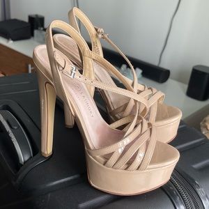 Nude pageant heels — Chinese Laundry Teaser 2 platform sandal.